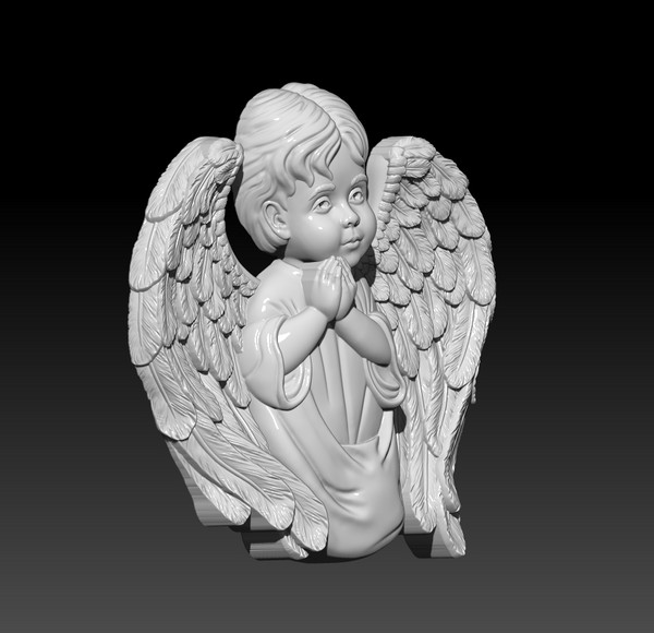 3D Model STL file Bas-relief angel