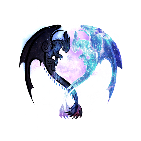 Dragon Heart Toothless and Light Fury.png