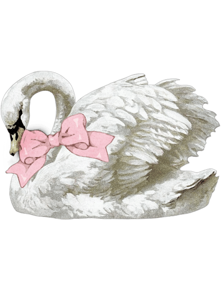 Swan with ribbon bow .png