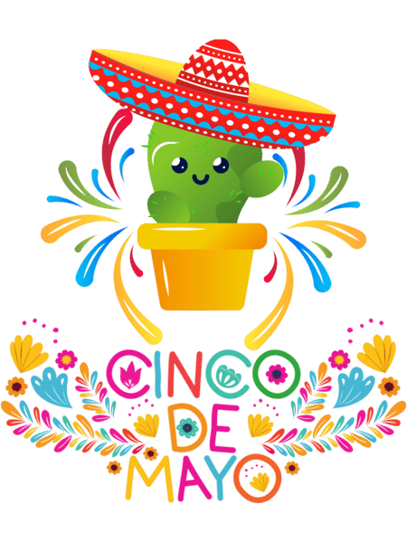 Cinco De Mayo Let_s Fiesta ,nacho cactus cinco de mayo boys girls and kids .png