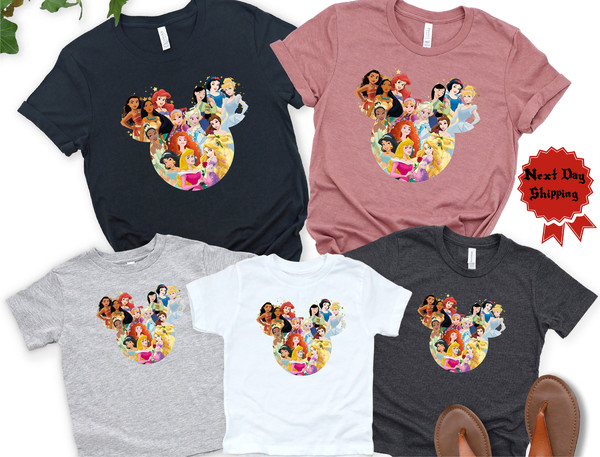 Disney Princess Shirt, Disney Girls Trip, Princess Shirt, , Cute Disney Princess Tee, Walt Disney Princess Shirt, Princess Group Photo Shirt.jpg