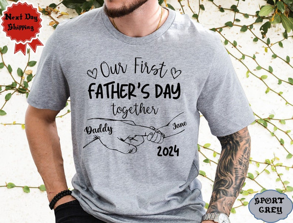 Custom Our First Fathers Day Matching Shirts, Fathers Day Matching Shirts , Custom Dad and Me1.jpg