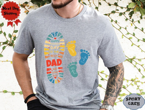 Custom Dad Shirt With Kids Names Shirt, Father's Day Gift Shirt, Gift For New Dad, Baby Announcement Tee, Personalized Father's Day Gift1.jpg