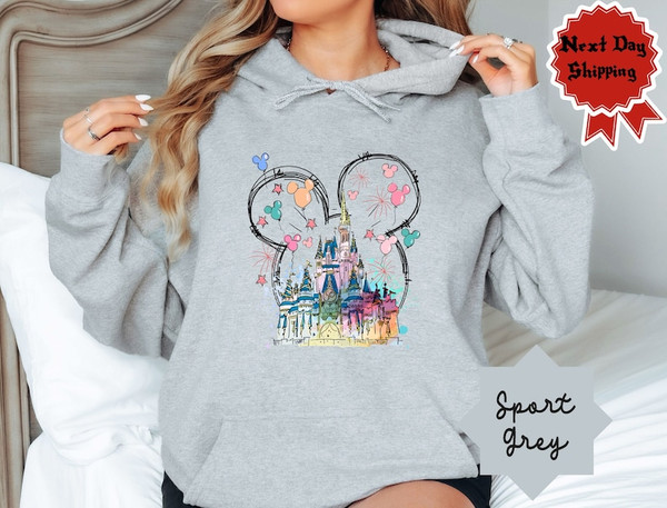 Disney Watercolor Mickey Castle T-shirt, Disney Castle shirt, Disney Princess shirt1.jpg
