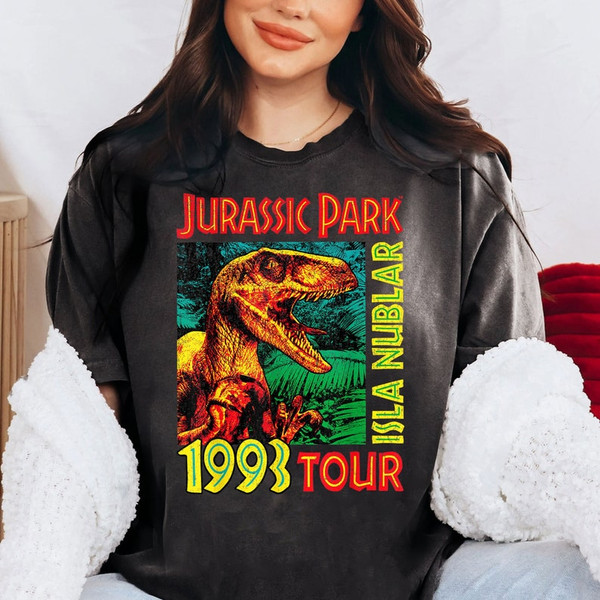 Vintage Jurassic Park Shirt, Isla Nublar 1993 Jurassic Tour T-shirt, Jurassic Park Entrance, Jurassic Park Dinosaur T-Rex, Jurassic World1.jpg