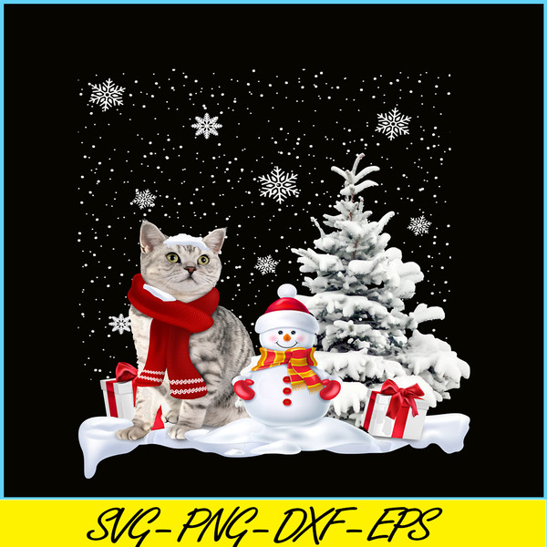 PNG141023118-Cat In Snow Winter Christmas Santa Hat X-mas Kitten Gift Long Sleeve T-Shirt Png.png