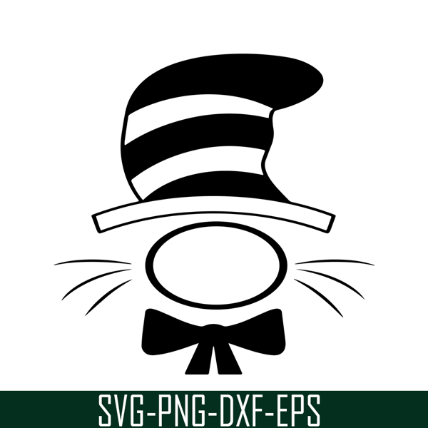 DS105122302-Cat in the black white hat Monogram SVG, Dr Seuss SVG, Cat in the Hat SVG DS105122302.png