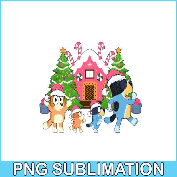 CRM13112317-Bluey And Candy House PNG, Christmas Tree PNG, Bluey And Santa Claus PNG.png