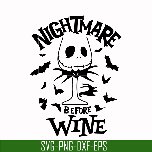 HLW0033-Nightmare before wine svg, halloween svg, png, dxf, eps digital file HLW0033.jpg