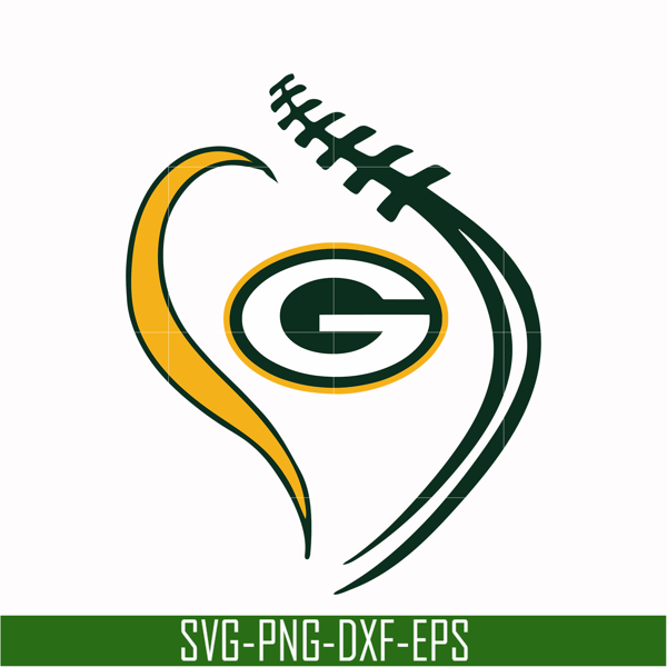 NFL0210205L-Green Bay Packers heart svg, Packers heart svg, Nfl svg, png, dxf, eps digital file NFL0210205L.jpg