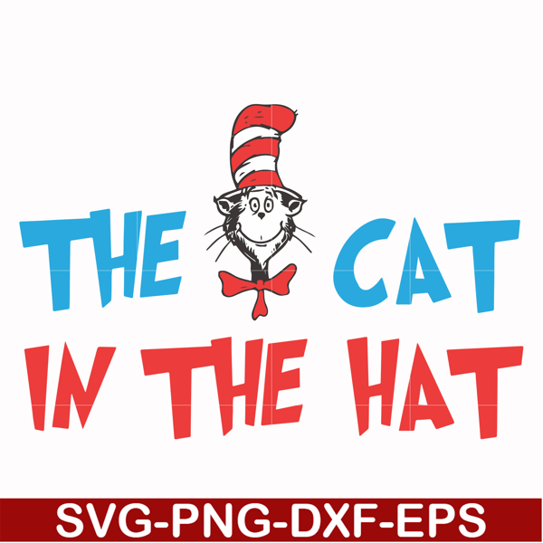 DR00052-The cat in the hat svg, png, dxf, eps file DR00052.jpg