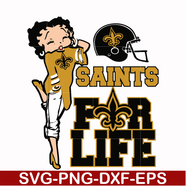 NFL000082-Saints for life, svg, png, dxf, eps file NFL000082.jpg