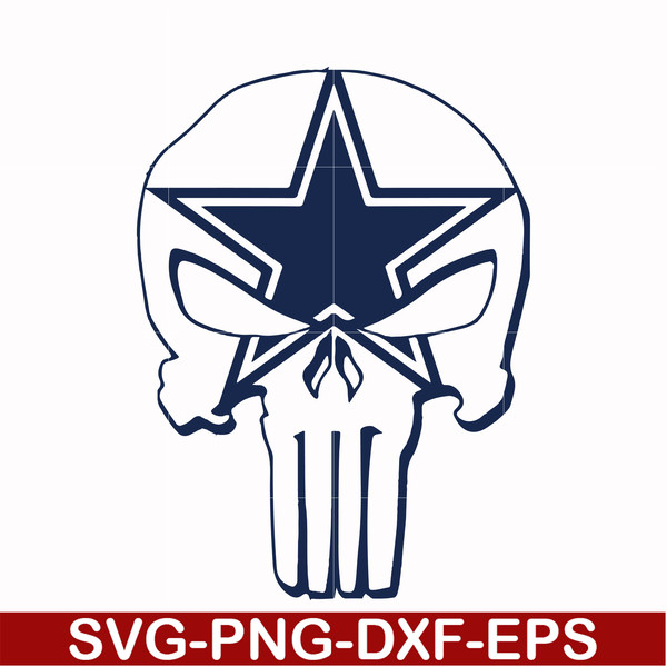 NFL000089-Skull Cowboys, svg, png, dxf, eps file NFL000089.jpg