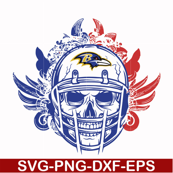 NFL071002T-Baltimore Ravens skull svg, Baltimore Ravens svg, Ravens svg, Skull svg, Sport svg, Nfl svg, png, dxf, eps digital file NFL071002T.jpg