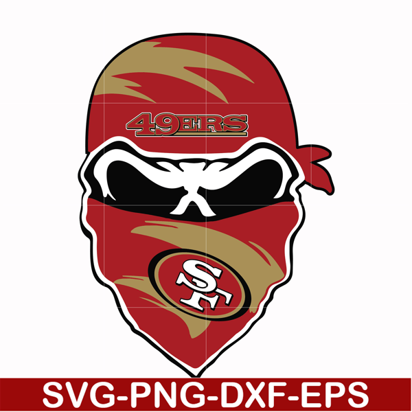 NFL0710202013L-San francisco 49ers skull svg, 49ers skull svg, Nfl svg, png, dxf, eps digital file NFL0710202013L.jpg