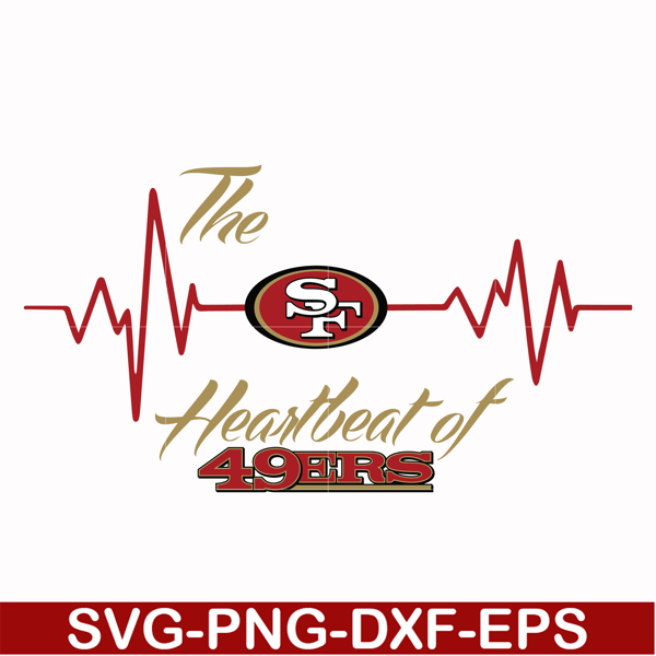 NFL071020202L-The heartbeat of 49ers svg, 49ers svg, Nfl svg, png, dxf, eps digital file NFL071020202L.jpg