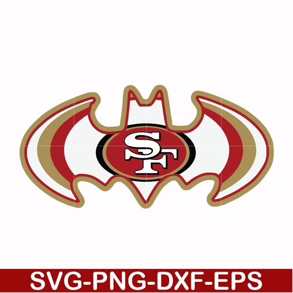 NFL071020207L-Bat San francisco 49ers svg, 49ers svg, Nfl svg, png, dxf, eps digital file NFL071020207L.jpg