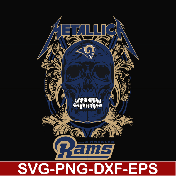 NNFL0010-skull metallica St. Louis Rams svg, png, dxf, eps digital file NNFL00010.jpg