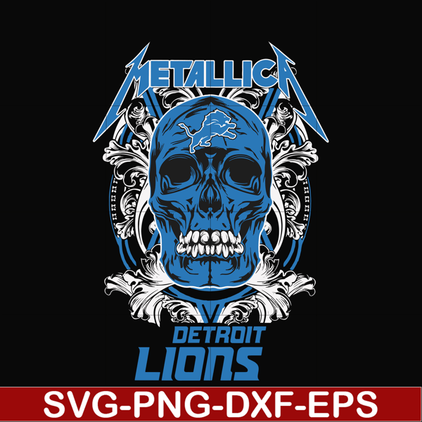NNFL0027-skull metallica Detroit Lions svg, png, dxf, eps digital file NNFL00027.jpg