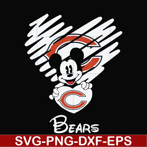 NNFL0047-Bears heart svg, png, dxf, eps digital file NNFL0047.jpg