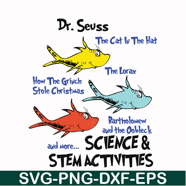 DR000125-Dr. Seuss the cat in the hat how the grinch stole Christmas and more science & stem activities svg, png, dxf, eps file DR000125.jpg