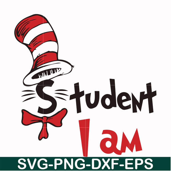 DR000129-Student I am svg, png, dxf, eps file DR000129.jpg