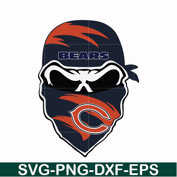 NFL111021T-Chicago Bears skull svg, Chicago Bears svg, Bears svg, Skull svg, Sport svg, Nfl svg, png, dxf, eps digital file NFL111021T.jpg