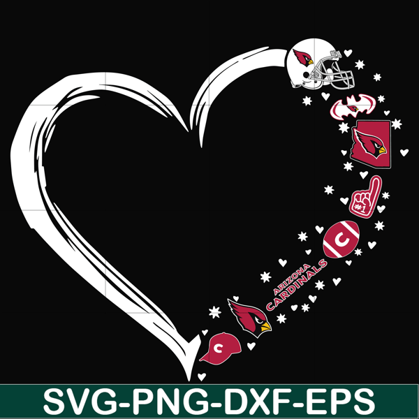 NNFL0089-Arizona Cardinals heart svg, Arizona Cardinals svg, png, dxf, eps digital file NNFL0089.jpg