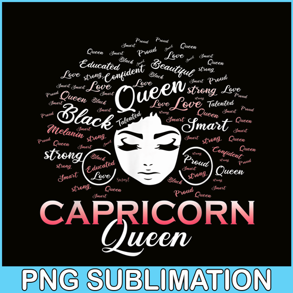 CPB28102306-Black Women PNG Capricorn Queen PNG January Birthday PNG.png