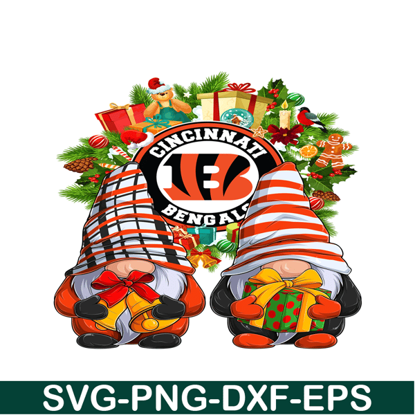 NFL241123102-Gnome Cincinnati Bengals PNG, Christmas NFL Team PNG, National Football League PNG.png