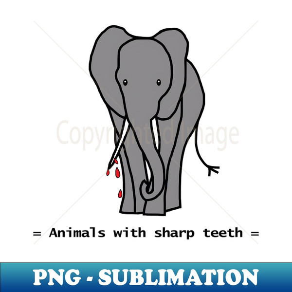 Animals with Sharp Teeth Halloween Horror Elephant - Premium Sublimation Digital Download