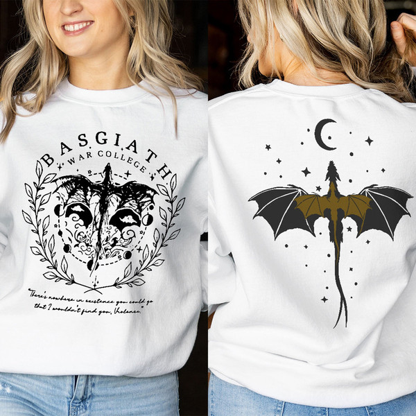 Fourth Wing Sweatshirt, Basgiath War College, Fantasy reader, Bookish Shirt, Dragon Rider, Violet Sorrengail, Xaden Riorson, Riders Quadrant.jpg