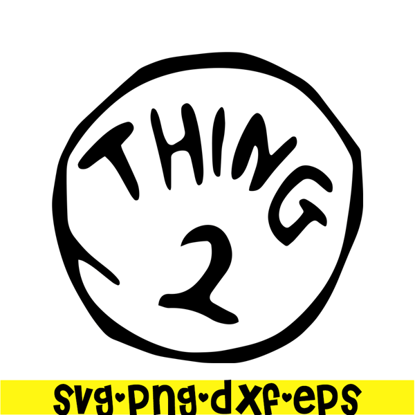 DS104122336-Thing 2 The Simple Text SVG, Dr Seuss SVG, Cat in the Hat SVG DS104122336.png