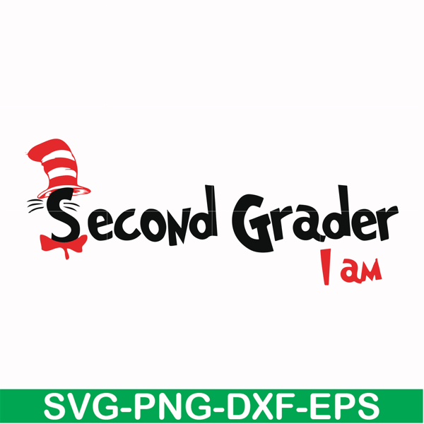 DR00067-Second grader I am svg, png, dxf, eps file DR00067.jpg