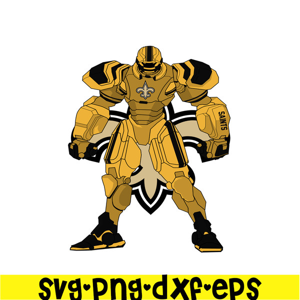 NFL231123180-Robot Saints PNG, Football Team PNG, Robot NFL PNG.png