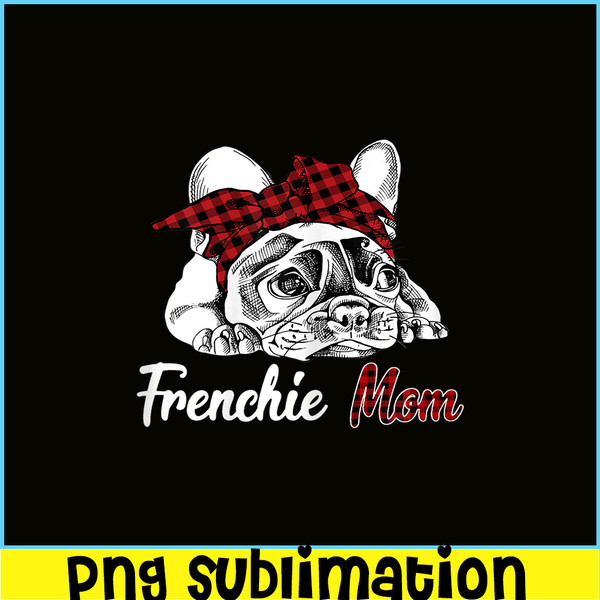 HL161023218-Womens Frenchie Mom French Bulldog With Red Plaid Headband PNG.png