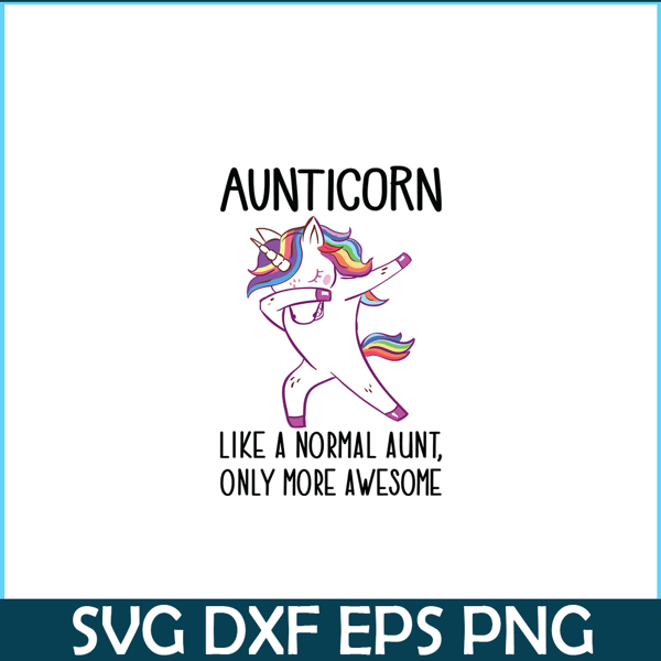 PNG14102344-Aunticorn Dabbing Unicorn Aunt Design for Auntie Slim Fit T-Shirt Png.png