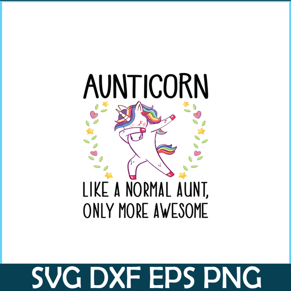 PNG14102345-Aunticorn Dabbing Unicorn Aunt Gift for Auntie Relaxed Fit T-Shirt Png.png
