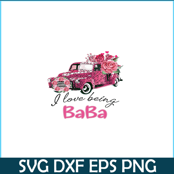VLT19102346-I Love Being Baba PNG, Pink Valentine PNG, Valentine Holidays PNG.png