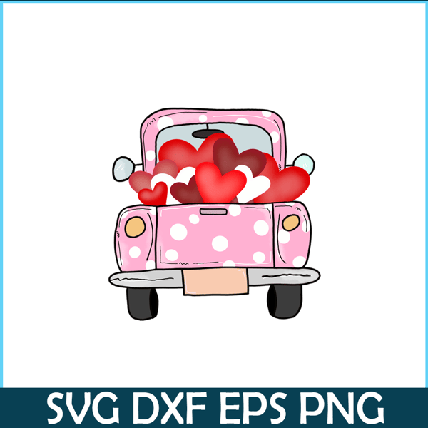 VLT211023101-Truck With Hearts PNG, Sweet Valentine PNG, Valentine Holidays PNG.png