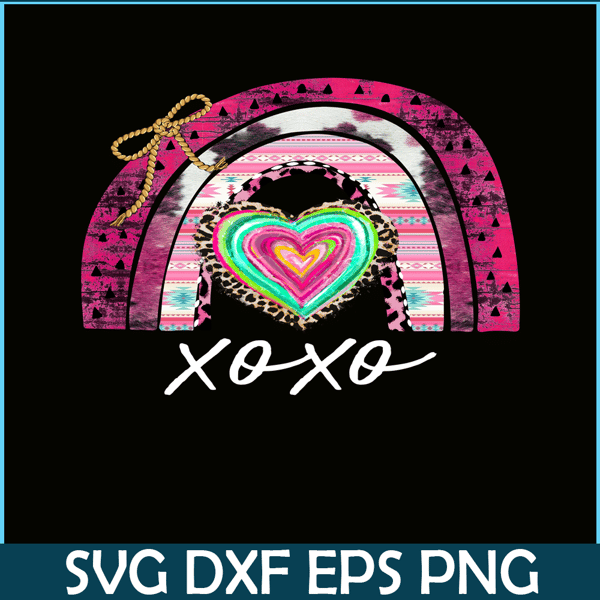 VLT21102393-Rainbow XOXO PNG, Sweet Valentine PNG, Valentine Holidays PNG.png