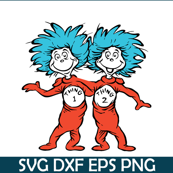 DS104122329-Thing One and Thing Two SVG, Dr Seuss SVG, Cat in the Hat SVG DS104122329.png