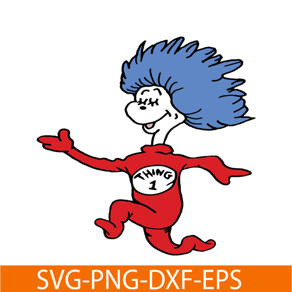 Dr Seuss Thing 1 SVG, Dr Seuss SVG, Cat in the Hat SVG DS104 - Inspire ...