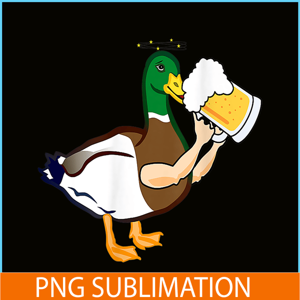 BEER28102321-Drunken Duck With Beer PNG Beer Lover PNG Beer Party PNG.png