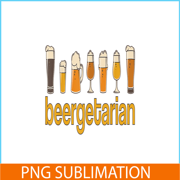 BEER28102323-Beeragetarian PNG Funny Beer Design PNG Brewery Lovers PNG.png