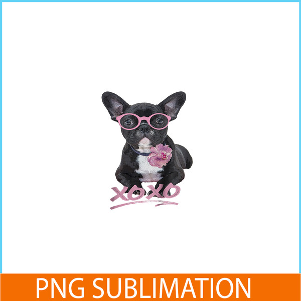 HL161023170-French Bulldog XOXO PNG, Frenchie Bulldog PNG, French Dog Artwork PNG.png