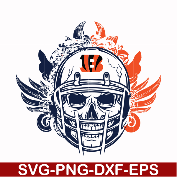 NFL1810202016T-Cincinnati Bengals skull svg, Cincinnati Bengals svg, Bengals svg, Skull svg, Sport svg, Nfl svg, png, dxf, eps digital file NFL1810202016T.jpg