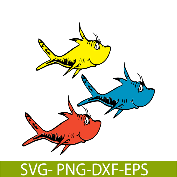 DS205122350-Red Yellow Blue Fishes SVG, Dr Seuss SVG, Cat In The Hat SVG DS205122350.png