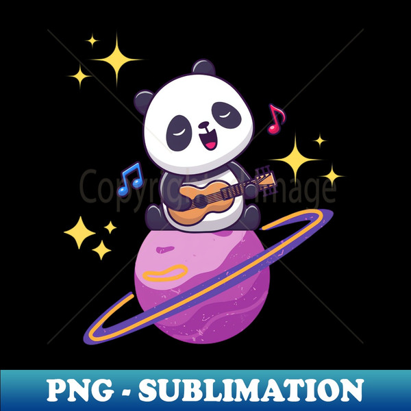 UB-16008_Cute Panda Singing on Saturn - Adorable Panda - Kawaii Panda 4135.jpg