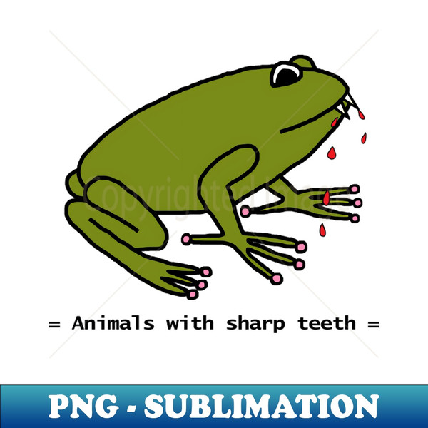 Animals with Sharp Teeth Halloween Horror Frog - Exclusive PNG Sublimation Download